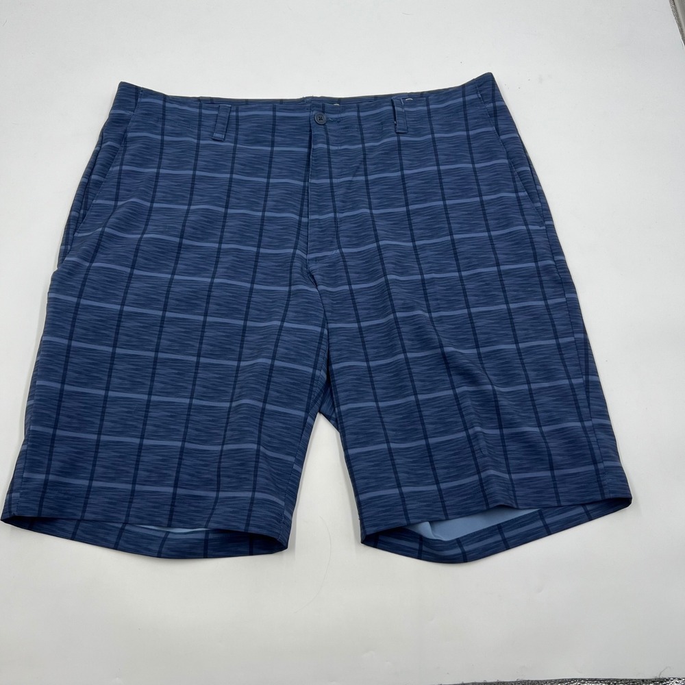Jack Nicklaus Mens Blue Plaid Performance Golf Shorts Size‎ 38 Stretch ST3881